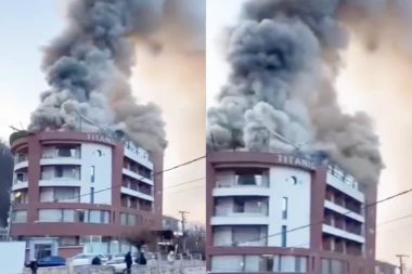 POZNATI RESTORAN U NOVOPAZARSKOJ BANJI U PLAMENU!  Evakuisani stanovnici okolnih ulica, crni dim na sve strane (VIDEO)