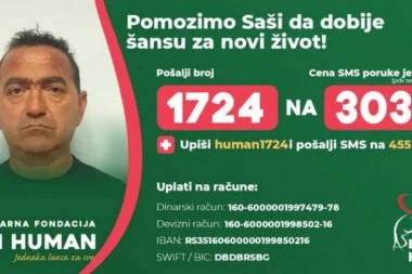 FALI JOŠ SAMO 13.000 PORUKA! Uzmite telefon u ruke i pomozimo Saši da dobije šansu za novi život!