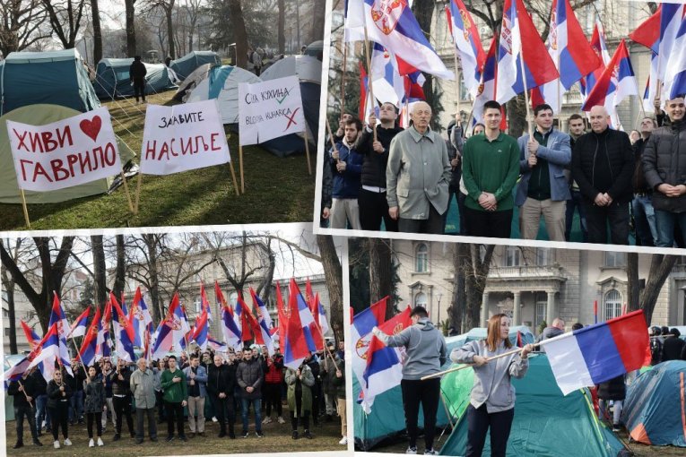 PONOSNO I GLASNO SE ORILA SRPSKA HIMNA, VIJORILE SE ZASTAVE! Studenti koji hoće da uče održali ČAS MORALA I ČASTI Đilasovoj opoziciji! (VIDEO)