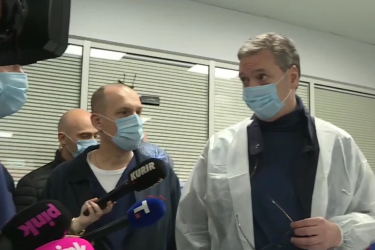 PREDSEDNIK OBILAZI POVREĐENE U DISKOTECI U KOČANIMA! Vučić u Univerzitetskom kliničkom centru Srbije! (VIDEO)