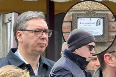 VUČIĆ STIGAO NA SAHRANU BULETOVE ĆERKE! Predsednik Srbije čeka red da izjavi saučešće! (FOTO/VIDEO)