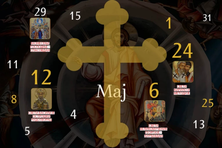 CRKVENI KALENDAR ZA MAJ 2025.