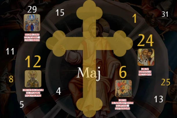 CRKVENI KALENDAR ZA MAJ 2025.