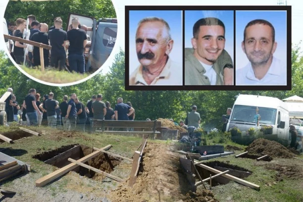 TAJO, MOLIM TE NE IDI! FIĆO MOJ, 'AJMO KUĆI! Vapaji sestre, ćerke i unuke na sahrani tri člana porodice razaraju dušu! SAHRANJENI BOGDAN, NIKOLA I FILIP JOKIĆ!