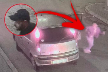 OVO JE LOPOV ZA KOJIM TRAGA CELA SRBIJA! Kamere ga uhvatile u trenutku krađe! Snimljen i trenutak kad devojčica istrčava iz kola! (FOTO)