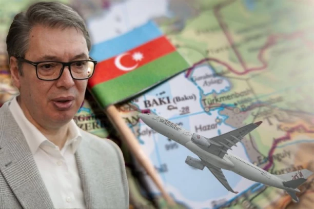 VUČIĆ NASTAVIO PUT KA MOSKVI:  Avion poleteo iz Bakua