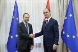 "SRBIJA JE POSVEĆENA EVROPSKIM VREDNOSTIMA" Premijer Đuro Macut sa ambasadorima zemalja EU - podrška Srbiji na evropskom putu
