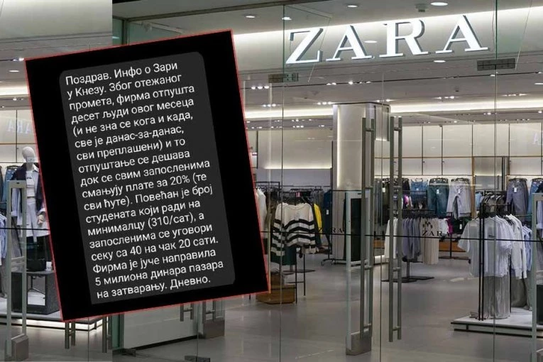 DELE OTKAZE I SMANJUJU PLATE! Kompanija Zara urniše zaposlene, a svakodnevno zarađuje na MILIONE DNEVNO!
