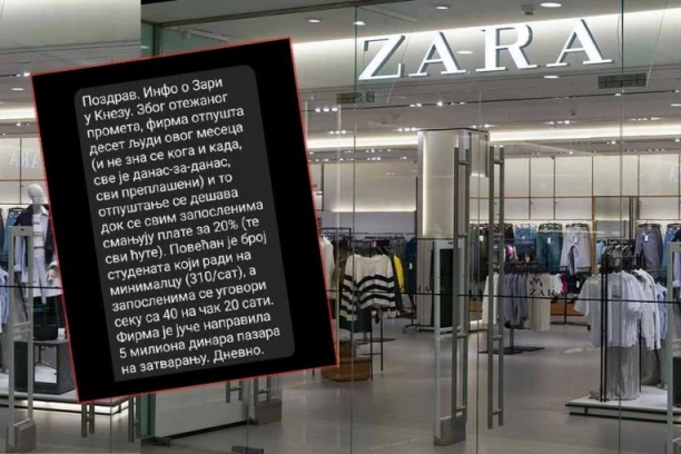 DELE OTKAZE I SMANJUJU PLATE! Kompanija Zara urniše zaposlene, a svakodnevno zarađuje na MILIONE DNEVNO!