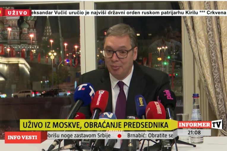 VUČIĆ SE OBRAĆA NAKON SVEČANE VEČERI U MOSKVI!