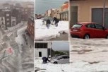 SUPERĆELIJA POGODILA ŠPANIJU! Apokaliptični prizori sa ulica koje su prekrivene ledom, bujice nose sve pred sobom