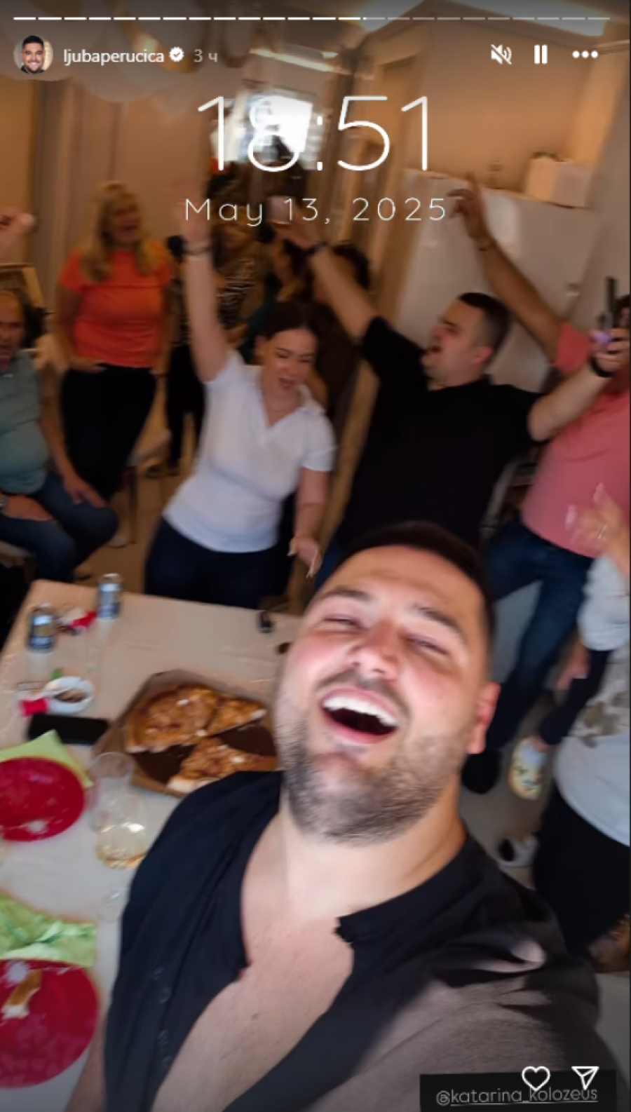 Ljuba na rođendanu kod Dragice Zlatić